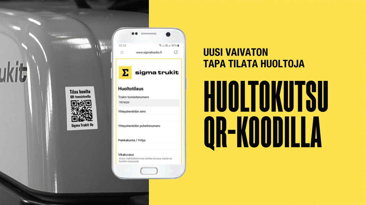 Huoltokutsu QR-koodilla